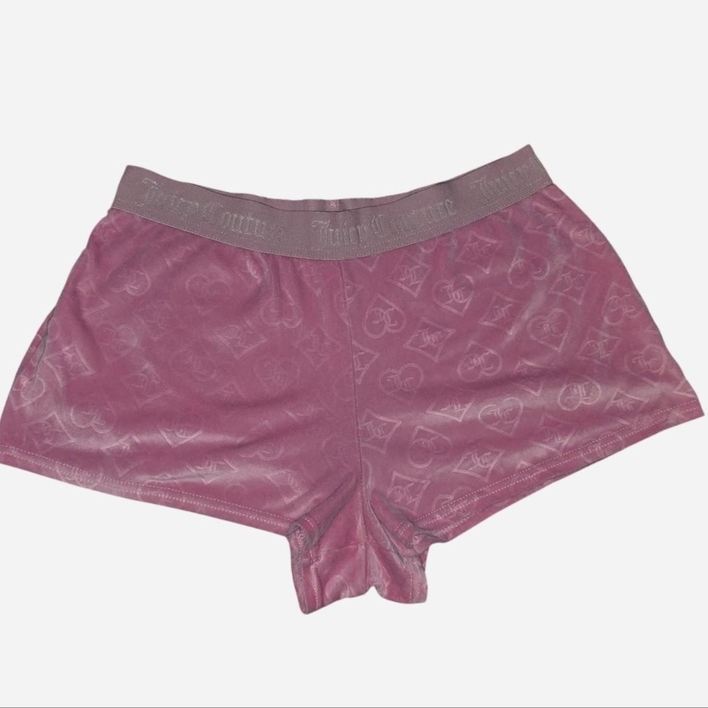 JUICY COUTURE VELOUR Pajama Shorts Pink Size Medium